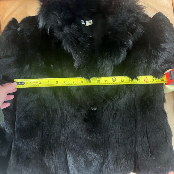 Black Rabbit Fur Jacket - Picture 10 of 11